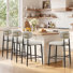 Yes Upholstered Bar Stool with Iron Frame