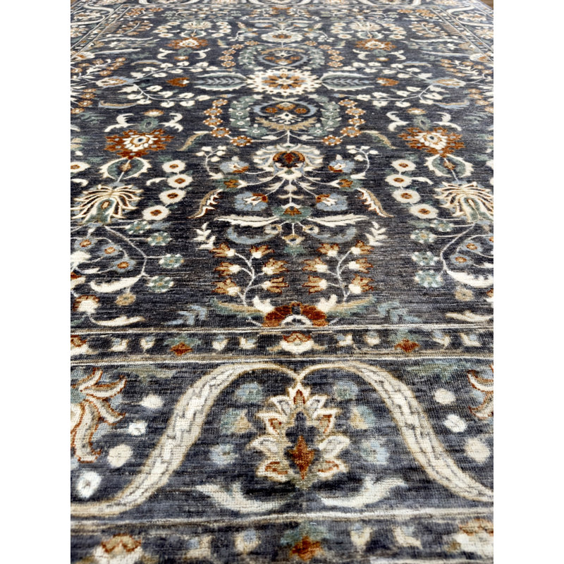 Proprietary Patterns Wool Oriental Area Rug in Bluffton Charcoal, Rectangle 12' x 15'