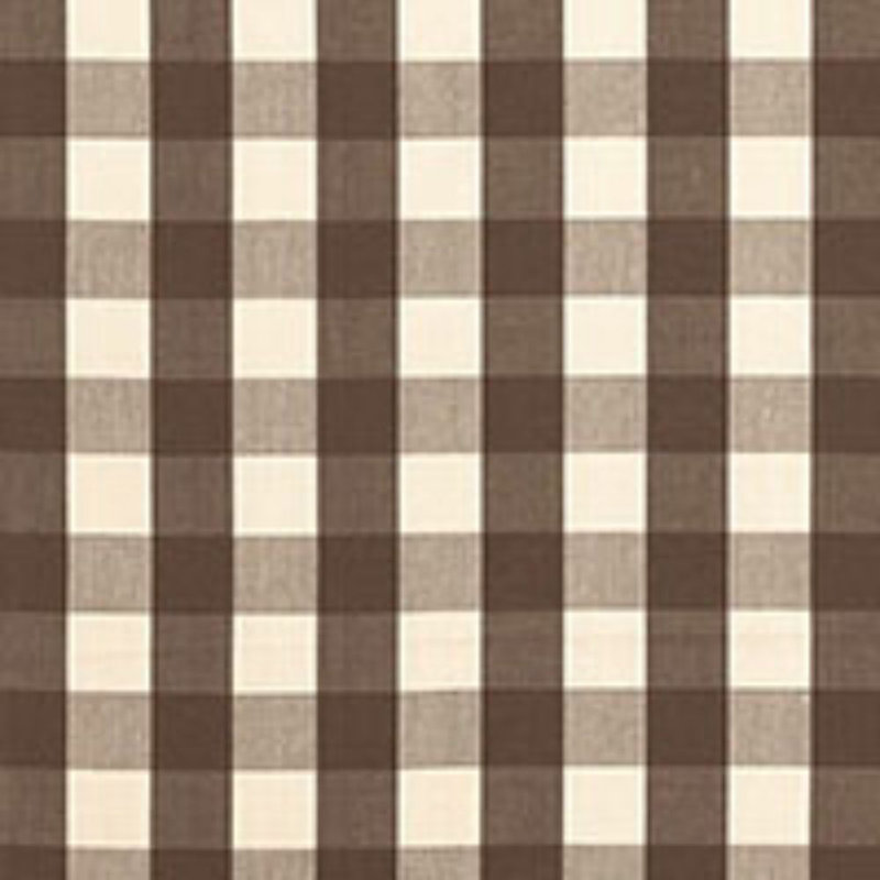 Camden Cotton Check Fabric, Brown