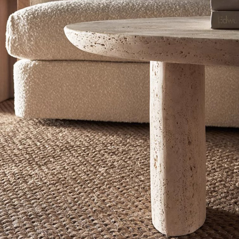 Simple Natural Cave Stone Coffee Table Coffee Table, 15.74" H x 53.59" L x 29.52" W
