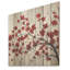«Red Leaves Scarlet Simplicity - Leaves», art mural sur bois de pin naturel-1634689381
