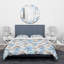 Ensemble de housse de couette Designart, dessin de fleurs avec petit oiseau-35228389