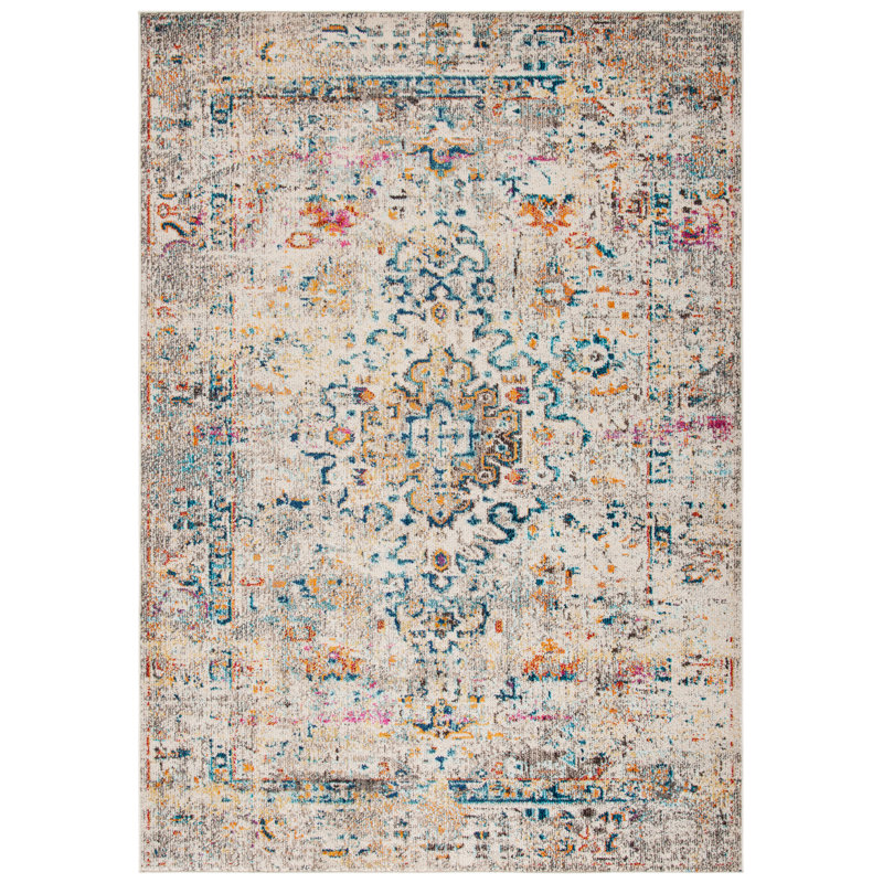Felty Oriental Black/Gold Area Rug, Rectangle 3' x 5'