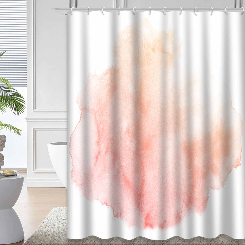 Rideau de douche crème imperméable, rideaux de douche pour la salle de bain avec 12 crochets, 72" L x 78" W
