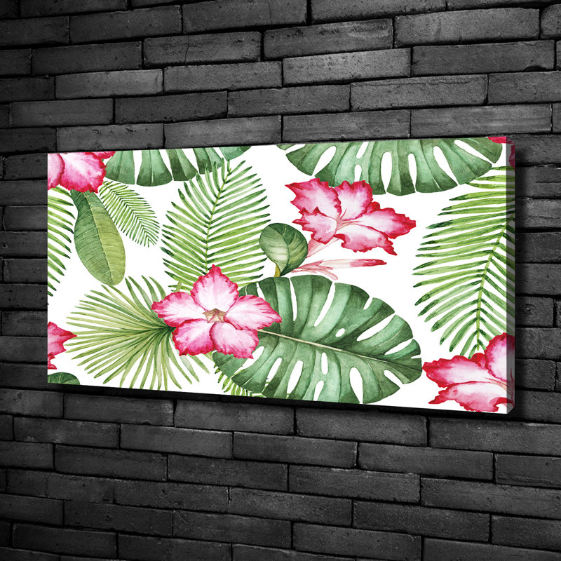 Tropical Flowers - No Frame Print on Canvas