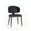 Ensemble de 2 chaises de salle à manger modernes en similicuir et en métal, de conception ergonomique pour des sièges de cuisine ou de salle à manger confortables et élégants.
