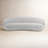 Simona Kidney-Shaped Grounded Curved 3-Seat Sofa