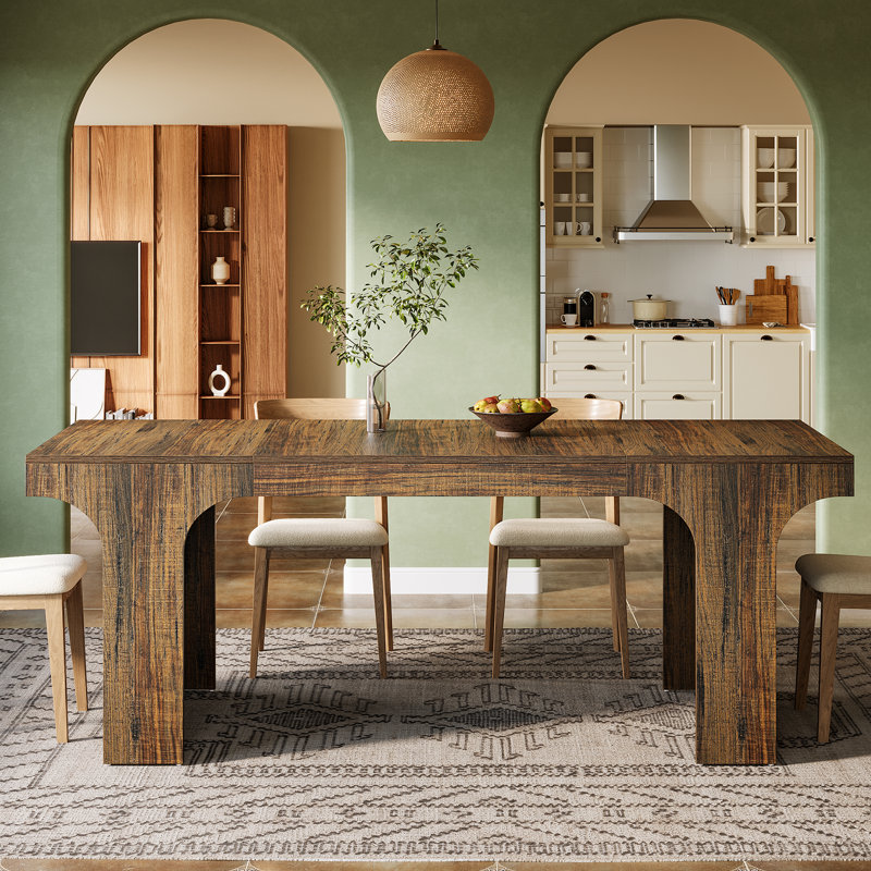 Table de salle à manger 70,87 pouces, Brun rustique