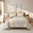 Piece King California King Bedding Sets, Cotton Blend Jacquard Comforter