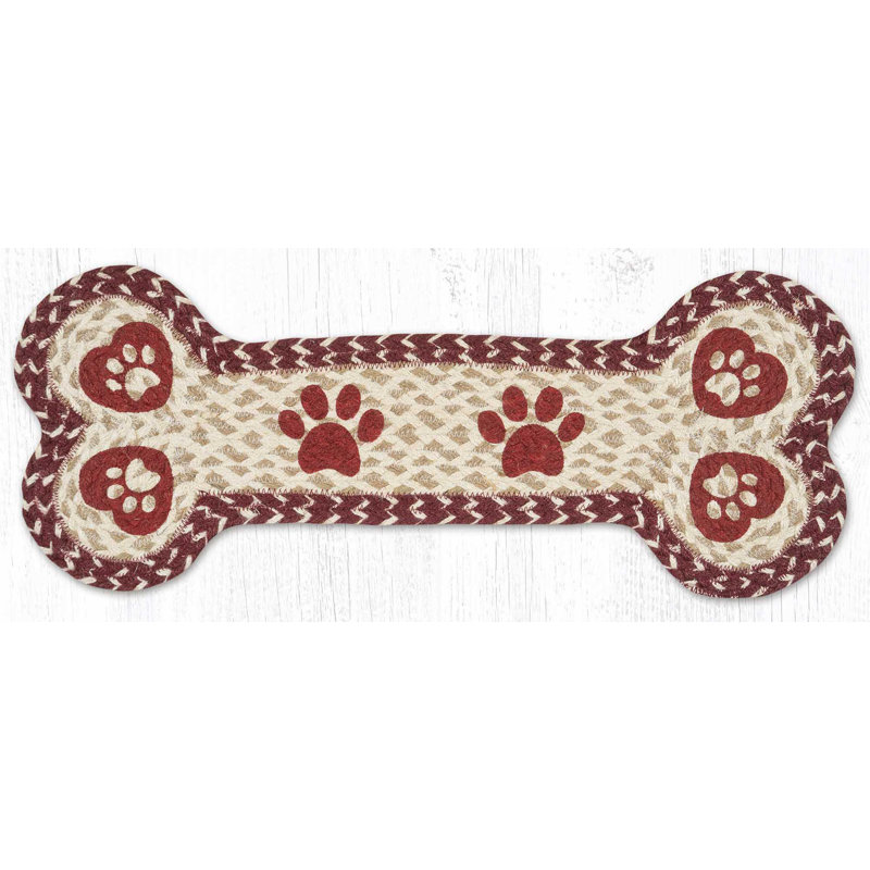 Tapis en jute tressé à la main, 9 po x 24 po