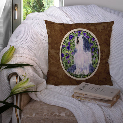 Coussin décoratif intérieur/extérieur moderne barbu collie