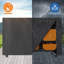  Support à chaise pliable GrandHaven AMERLIFE avec 4 roulettes, 2 cordons élastiques, housse, noir brillant-109519726