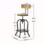 Tabourets de bar pivotants à hauteur réglable