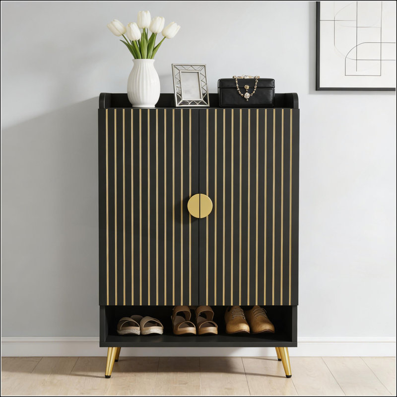 Rangement à chaussures élégant et durable à 7 niveaux avec panneaux réglables pour le vestibule et l'organisation de la cuisine