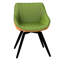 Multi-fonctionnel 3 pièces: table de salle à manger ronde tulipe de couleur noyer 31,5 po et 2 chaises ergonomiques en cuir artificiel, 4 personnes, assise confortable, base, coussin épais facile à installer,-118929365