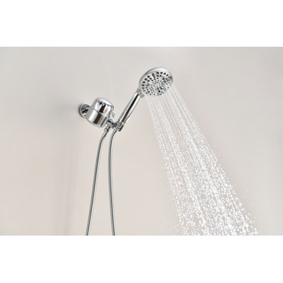 Handheld Shower Head 11.3 x 6 x 4.4 Inch Brass 1 Piece Chrome Premium Quality