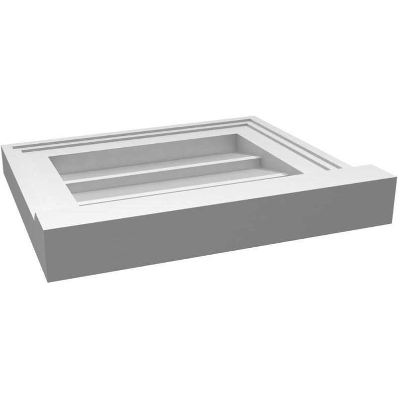 Cadre de seuil Brickmould, brun clair apprêté, H 12 po x l 14 po x P 2 po