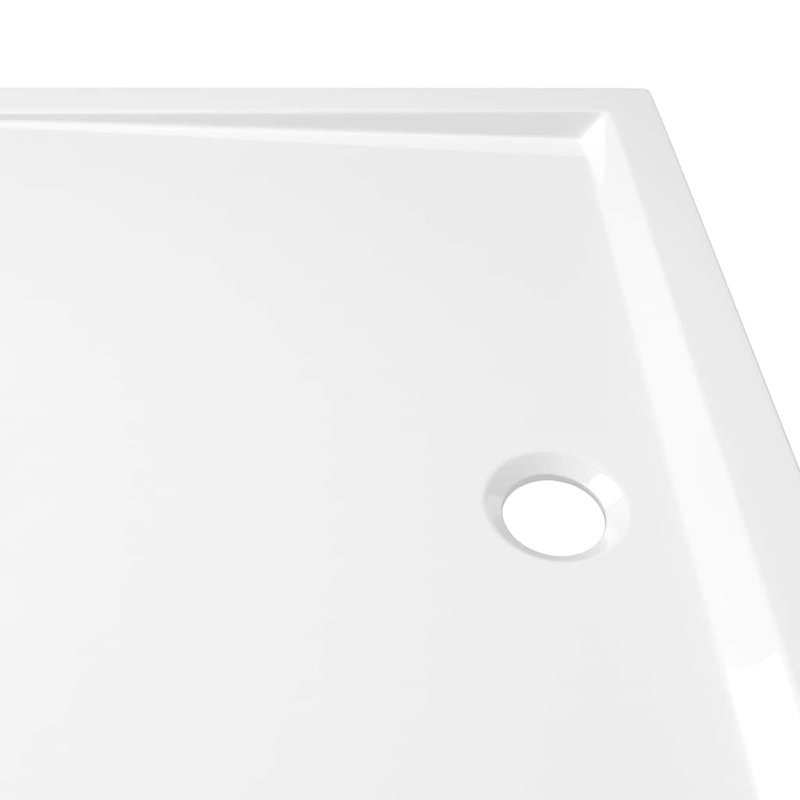 vidaXL Shower Base Tray, Non-slip Bathroom Shower Pan, Reinforced ABS, White