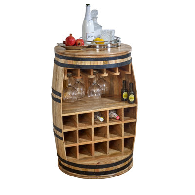 Henryson 58cm Solid Wood Wine Bar