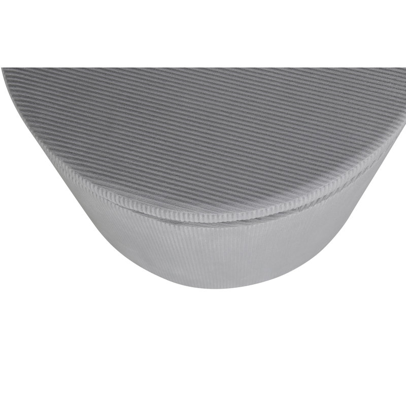 Dareona 51cm Wide Round Pouf Ottoman, Grey