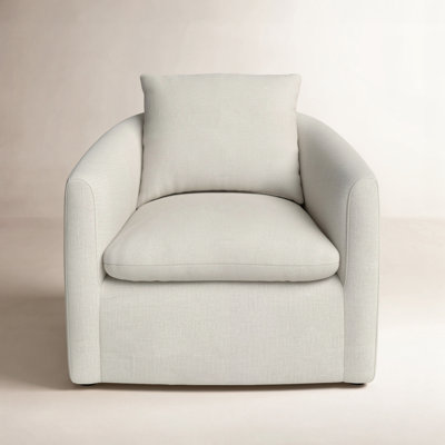 Menta Upholstered Swivel Barrel Chair