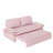 Multifunctional Pink Velvet Sofas, Modern 3-in-1 Convertible For Home