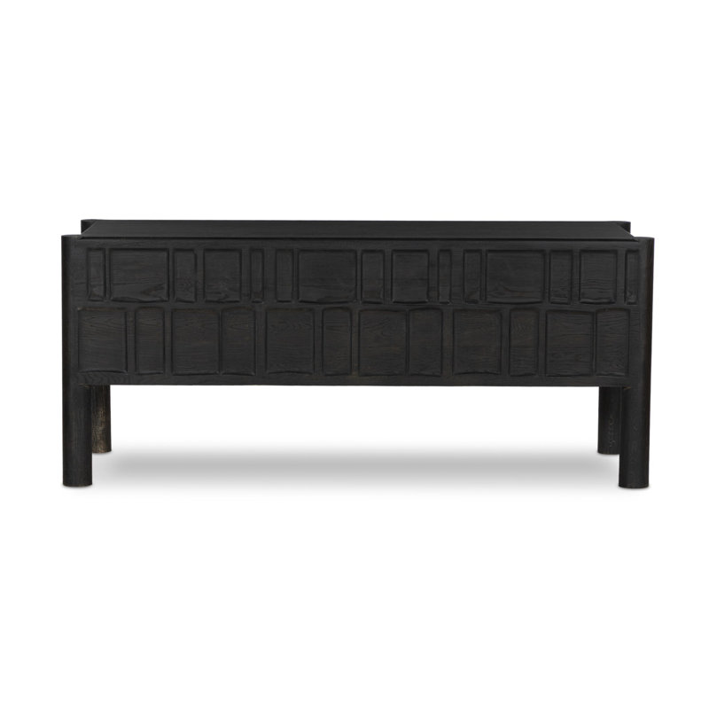 Ezri Solid Wood Writing Desk, Black