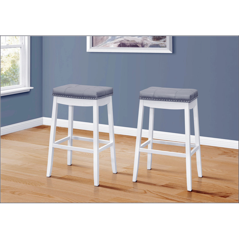 Saddle Seat Bar Stool, White