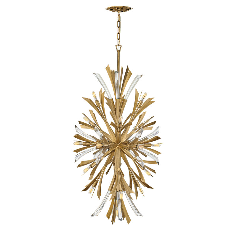 Lustre sphérique spoutnik à 19 lumières Vida, Or bruni