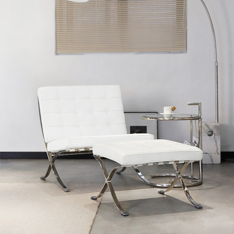 Méridienne pliable Mid-Century, Blanc