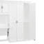 Lit escamotable simple avec armoire, bureau et bureau, blanc-2118260937