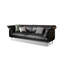 Causeuse-coussin standard en cuir véritable noir-390997061