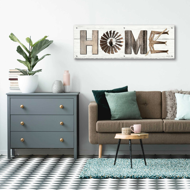 «Rustic Home II» par Lori Deiter, art mural en verre acrylique, H 16 po x l 48 po x P 0,2 po