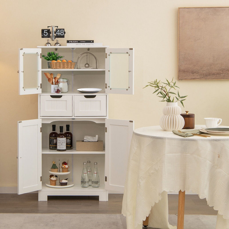Freestanding Bathroom Cabinet, White