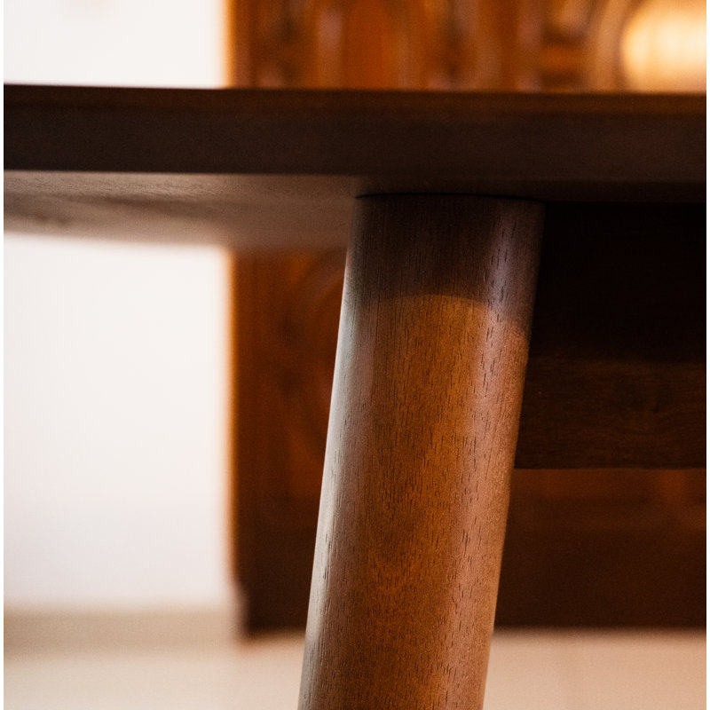 Table de salle à manger extensible Hardvard, Bois brun foncé