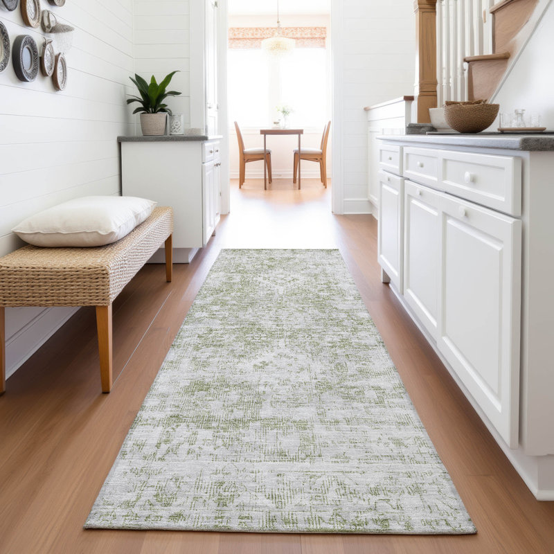 Premium Machine Washable Larock AMF1229 Global Rug, Runner 2'3" x 7'6"