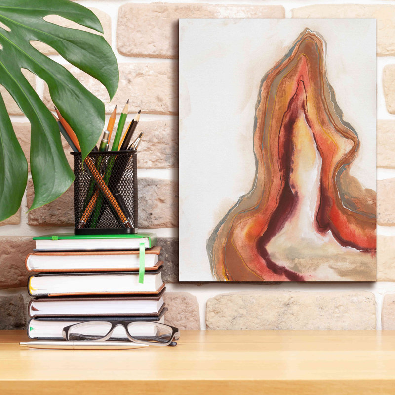 «Emaliah Watercolor Geode VI» par Chris Paschke, reproduction d'art sur toile tendue, L 12 po x H 16 po