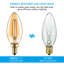 Ampoule DEL à intensité variable C11, 40W Eqv. Homologué UL, base E12, ampoules candélabres rétro