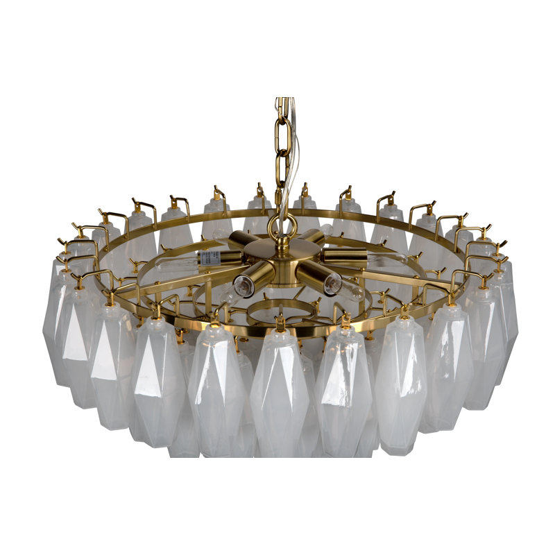 Ludmilla Chandelier, 3 Tiers, 6 Lights, 12" H x 23" W x 23" D