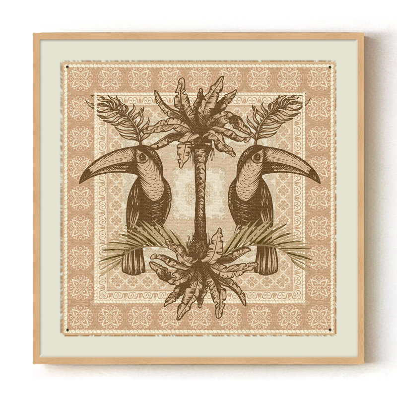 Toucan Sonata, 20" H x 20" W, Tan