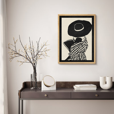 Art mural encadré noir et blanc à la mode, impression minimaliste moderne pour le décor d'une chambre ou d'un vestibule