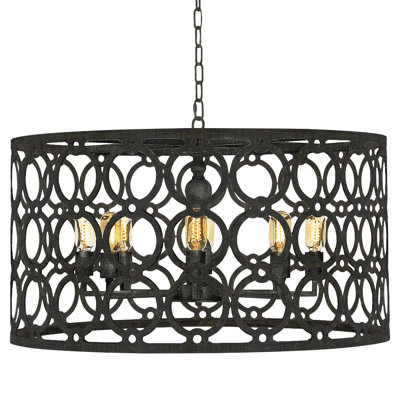 Lustre tambour simple à 8 lumières Ringlet