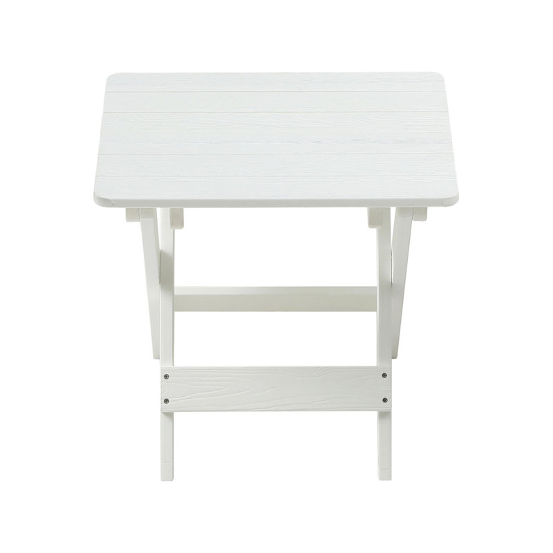 Foldable Small Table and Chair Set with 2 Chairs and Rectangular Table  White