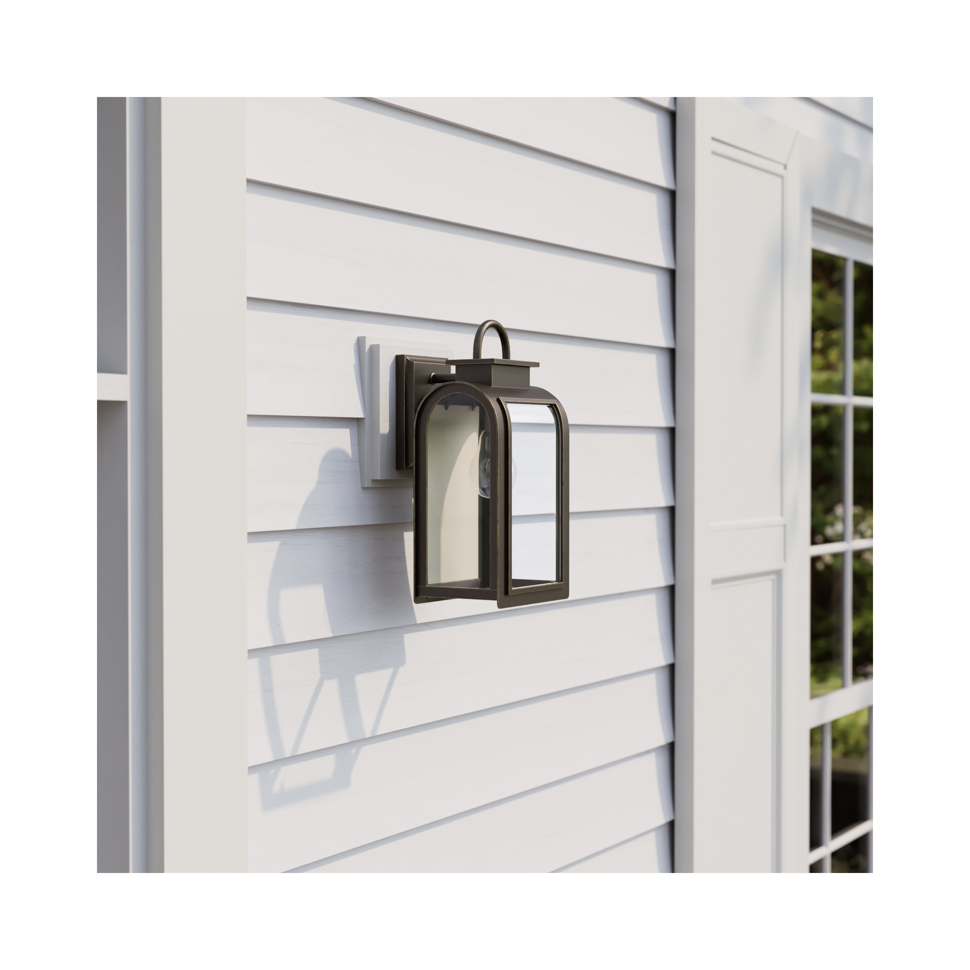 Matheus Single Light Outdoor Wall Light, 13.25" H x 6.5" W x 6.875" D