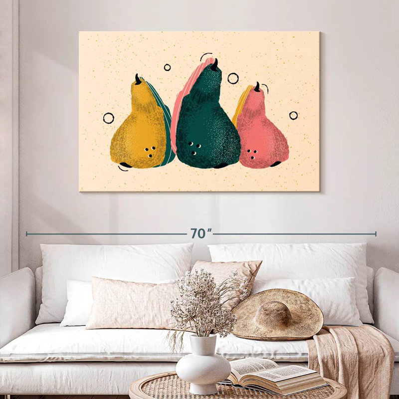 Yarlin Abstract Pears, 32" H x 48" W