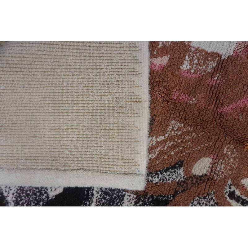 Tapis carré à motif abstrait expressionniste espagnol