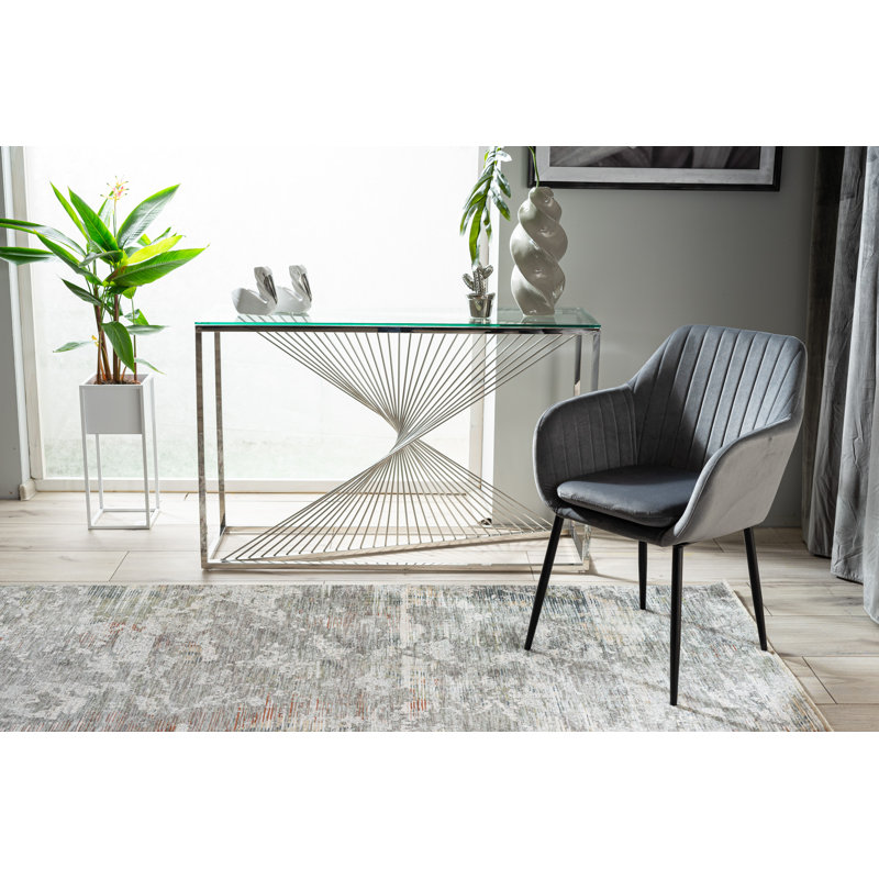 Cherita 120cm Glass Top Console Table