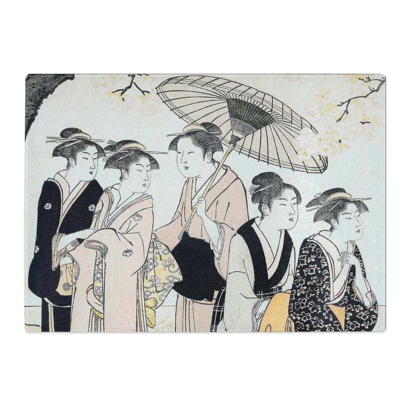 Tempered Glass the Third Month by Torii Kiyonaga Chopping Board, 39 cm x 28.5 cm