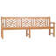 Banc de jardin en teck Chippendale