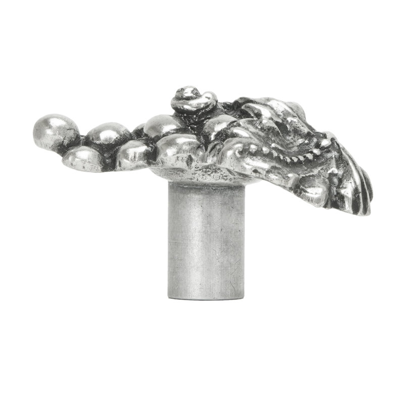 Bacchus large right knobin Antique Brass, Silver